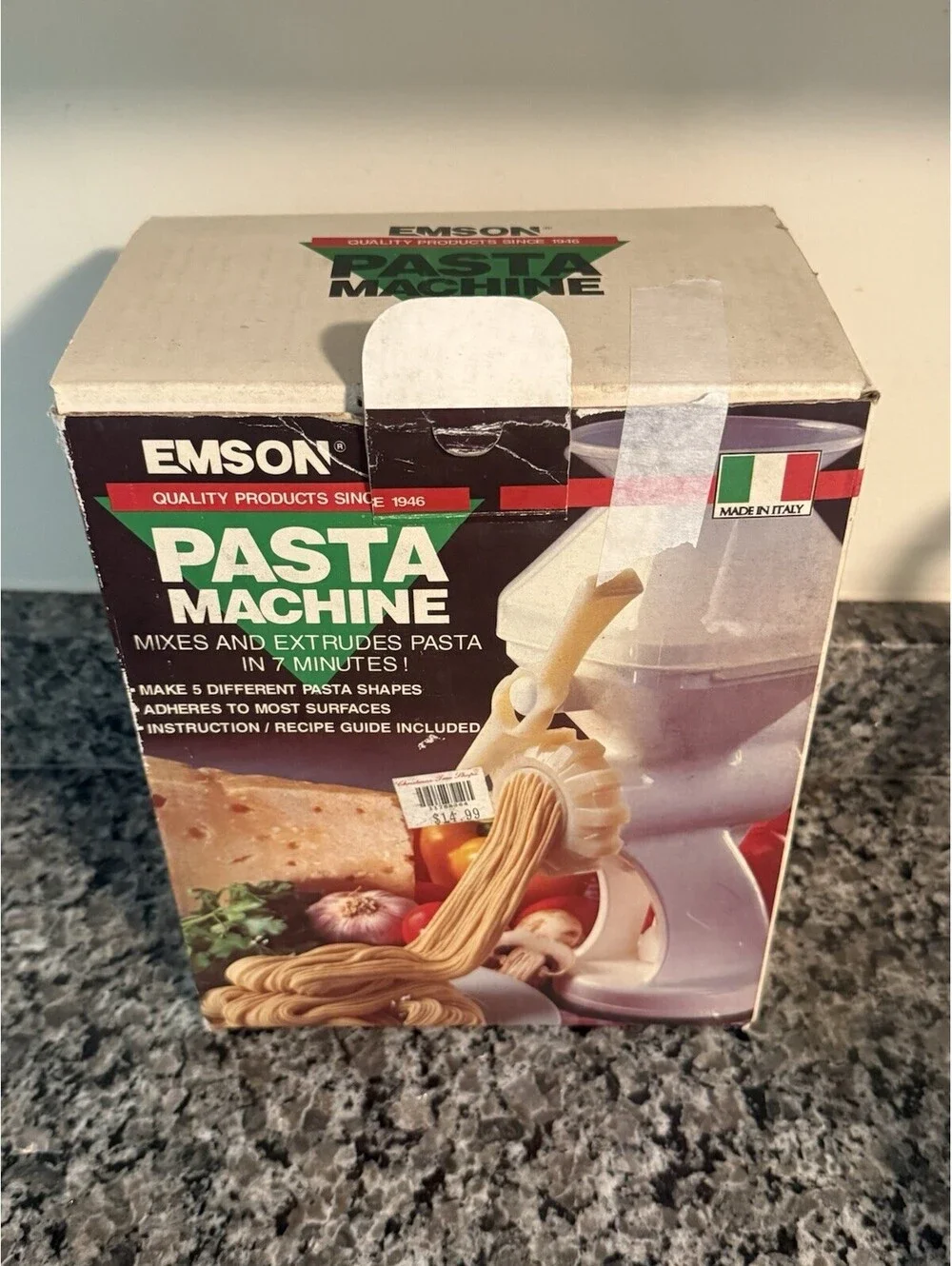 Emson Manual Pasta Maker Machine Press - Made In Italy